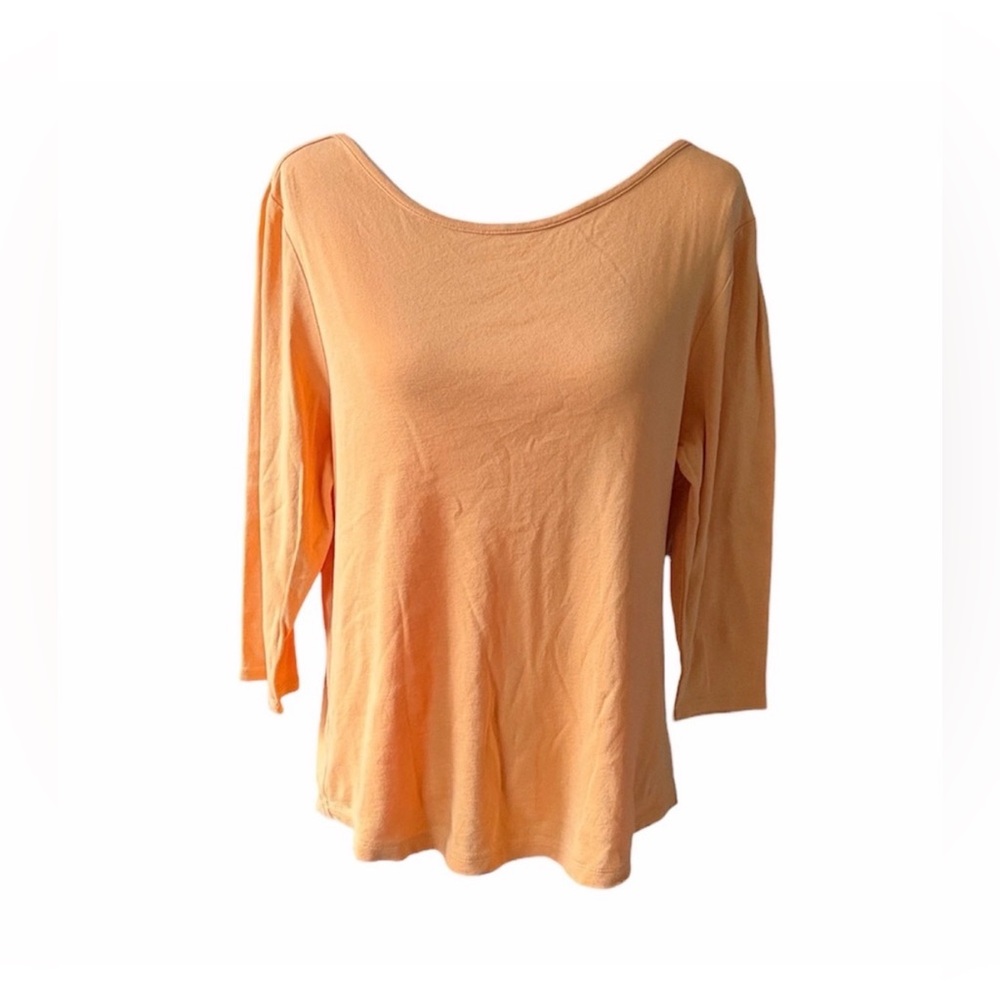 Chico’s Women's Orange Long Sleeve Top, size 2/Large EUC